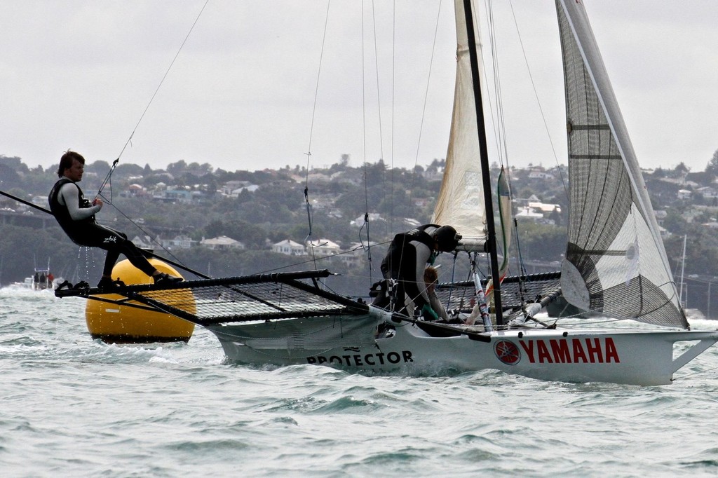 Yamaha 2 - 18ft skiff Nationals - Day 1, January 19, 2013 © Richard Gladwell www.photosport.co.nz